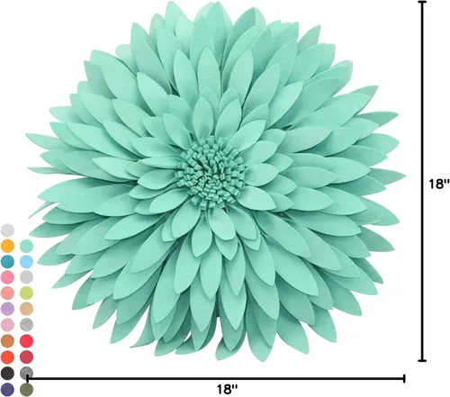 Miniatura 8 de Almohada decorativa 3D de flores de margarita, manta de girasol de 14.5 x 13 pulgadas, decoración redonda para el hogar para sofá y cama
