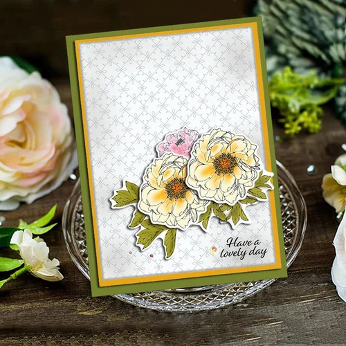 Miniatura 2 de Daisy - Juego de sellos y troqueles transparentes de silicona para hacer tarjetas, plantillas de corte de metal para álbumes de recortes, álbum