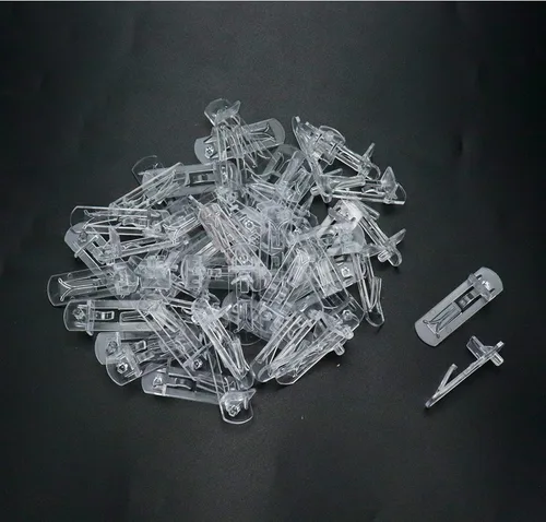 Miniatura 3 de Bitray Pinzas de bloqueo para estante, clips de soporte autobloqueantes para orificios de 13/64 pulgadas de diámetro y estante de 19/32 pulgadas, 50