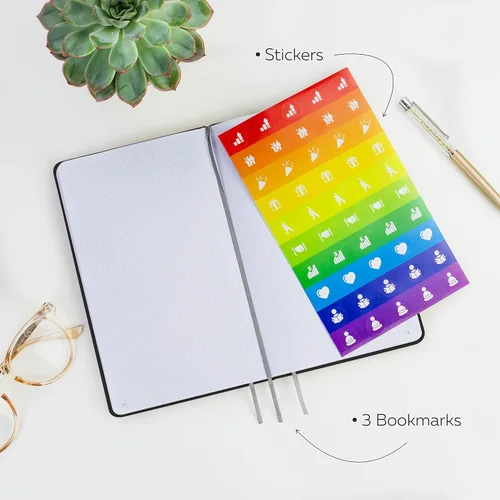 Miniatura 3 de Clever Fox Cuaderno con puntos, diario con páginas numeradas A5 5 x 8.25 pulgadas