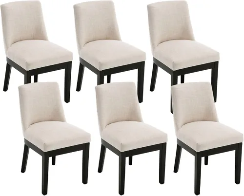 Miniatura 15 de VESCASA Sillas de comedor tapizadas de 18 pulgadas de ancho con respaldo acolchado de 13 pulgadas de alto, sillas de comedor de granja con patas