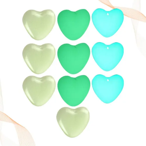 Miniatura 9 de HEALLILY Piedras de corazón que brillan en la oscuridad, piedras brillantes para pasarelas, caminos, patio, césped, jardín zen, decoración