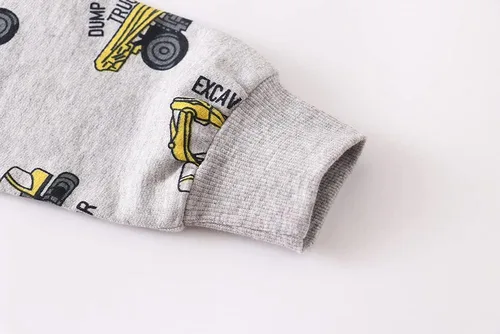 Miniatura 6 de Sudaderas para niños pequeños, de algodón, de manga larga, cuello redondo, sin botones, con estampado de dibujos animados, 2-7T