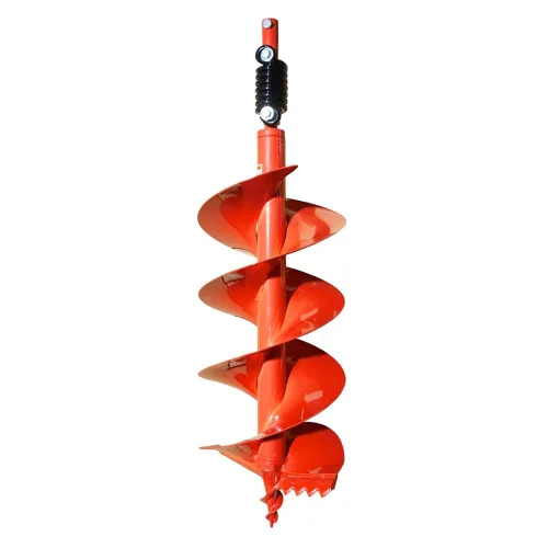 Miniatura 8 de Broca de taladro de tierra en espiral doble 4 "x 36", excavadora de agujeros para postes con taladro de 7/8