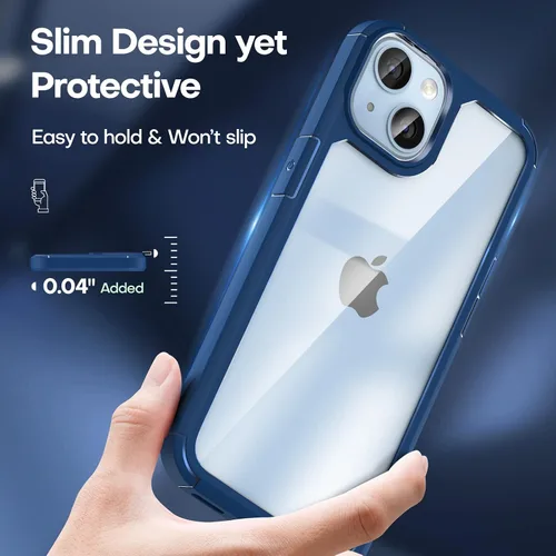 Miniatura 6 de TAURI Funda 5 en 1 diseñada para iPhone 14 Plus, color azul