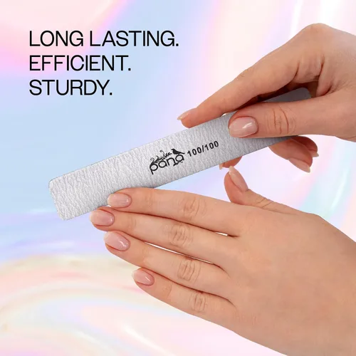 Miniatura 6 de PANA Lima de uñas Emery Jumbo de doble cara para manicura, pedicura, uñas naturales y acrílicas, cebra (grano 100/100), paquete de 50