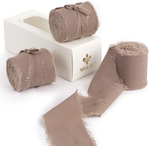 Miniatura 18 de MEEDEE Cinta de Gasa Deshilachada Rosa Empolvado de 2 Pulgadas Cintas de Gasa con Flecos Cintas Rosa Empolvado para Manualidades Cinta de Gasa