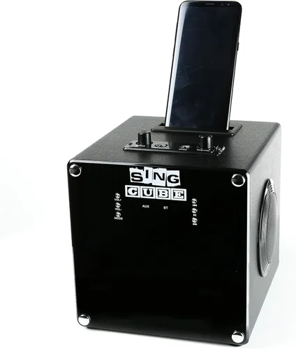 Miniatura 9 de Luces recargables de la máquina del karaoke del bluetooth y dos micrófonos, 5W (SINGCUBE01)