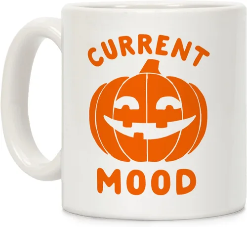 Miniatura 186 de LookHUMAN Taza de Café de Halloween – Halloween Is Meowgical Tazas, Taza de Café Espeluznante Idea de Regalos de Taza, 15 Onzas 10-Blanco
