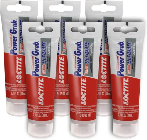 Miniatura 8 de Loctite Power Grab Ultimate Crystal Clear - Adhesivo de construcción cristalino transparente, tubo exprimible de 2.7 fl oz, 1 paquete - Pegamento