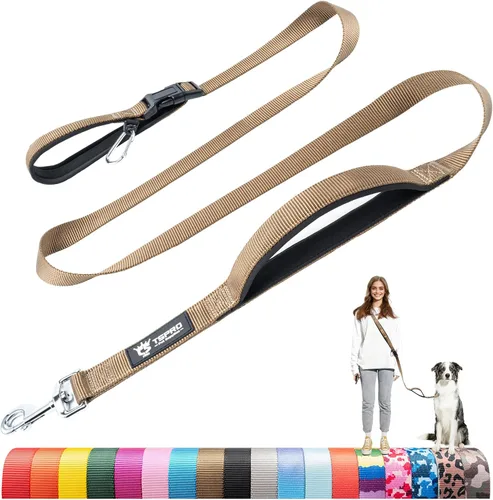 Miniatura 13 de TSPRO Correa táctica para perro, manos libres, resistente, ajustable, con mango acolchado y cierre de seguridad de metal para caminar, correr
