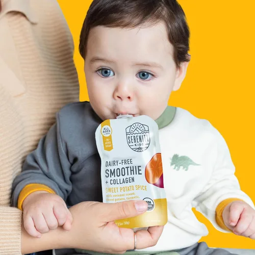 Miniatura 6 de Serenity Kids Alimento para bebés sin lácteos sin lácteos, orgánico por la USDA, proteína de colágeno alimentada con pasto, bolsa de 3.5 onzas sin