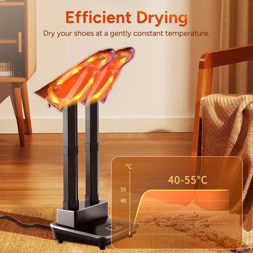 Miniatura 3 de DR.PREPARE Secador de zapatos, secador de guantes y calentador de botas con soplador de calor, secadora de botas de esquí con temporizador