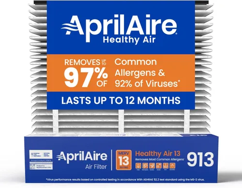 AprilAire Filtro de Repuesto 913 para Purificadores de Aire AprilAire para Toda la Casa - MERV 13, Hogar Saludable para Alergias, Filtro de Aire de