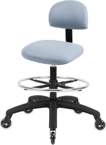 Miniatura 47 de Serie FSS Silla de asiento cuadrado de altura baja (43.2 cm - 55.9 cm) de asiento. Vinilo de tela - para oficina, garaje, escritorio, taller