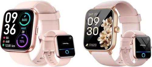 Relojes inteligentes para mujer, reloj de fitness con pantalla táctil de 1.8 pulgadas con frecuencia cardíaca, podómetro, reloj inteligente