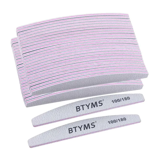Miniatura 15 de BTYMS 10 piezas de limas de uñas de grano 100/180 - Tablas de esmeril de doble cara para uñas acrílicas, de gel y naturales