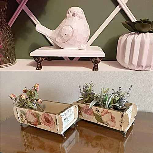Miniatura 2 de 24 patas de caja de latón antiguo, herrajes para caja de joyería, patas para patas, protector de esquina, pies decorativos para caja de regalo, caja