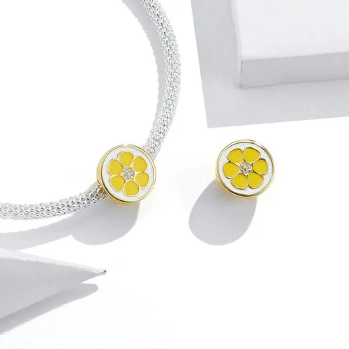 Miniatura 3 de Abalorio Durian de plata de ley 925 con diseño de fresa y fruta, para pulsera Pandora