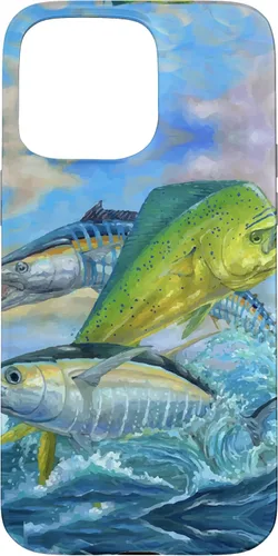 Miniatura 30 de iPhone 13 lindo Mahi Mahi verde pesca atún caso