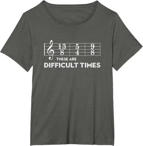 Miniatura 89 de Musician - Camiseta con texto en inglés "These are Difficult Times", talla S