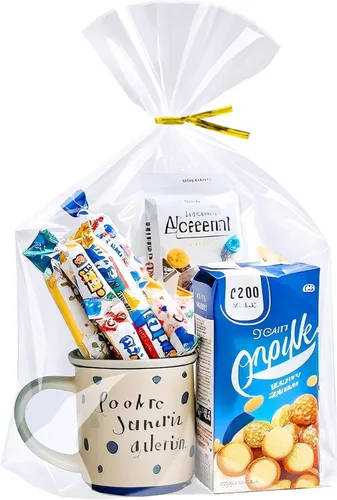 Miniatura 8 de PigPotParty Bolsas de celofán de 10 x 14 pulgadas, paquete de 50 bolsas de regalo de plástico transparente con fuelle inferior para exhibición