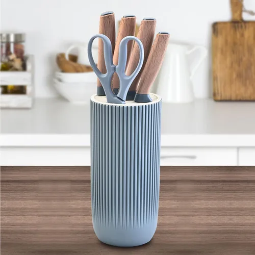 Miniatura 4 de Juego de cuchillos de cocina, juego de 6 piezas de cuchillos azules y afilados Retrosohoo para la cocina, juego de cuchillos de chef de acero