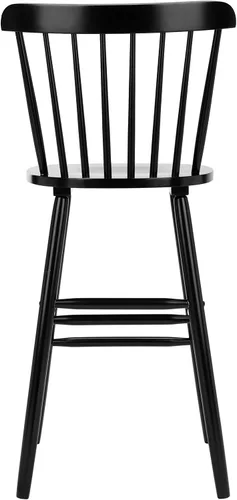 Miniatura 5 de SAFAVIEH Muebles - Juego de 2 taburetes de bar Galena - Negro - Madera maciza - Diseño moderno de línea limpia - Ideal para cocina, zona de bar