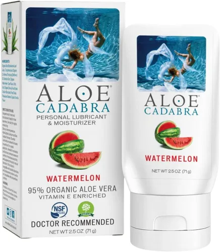 Miniatura 6 de Aloe Cadabra Lubricante personal saborizado e hidratante vaginal, lubricante orgánico de aloe comestible para hombres, mujeres y parejas, no mancha