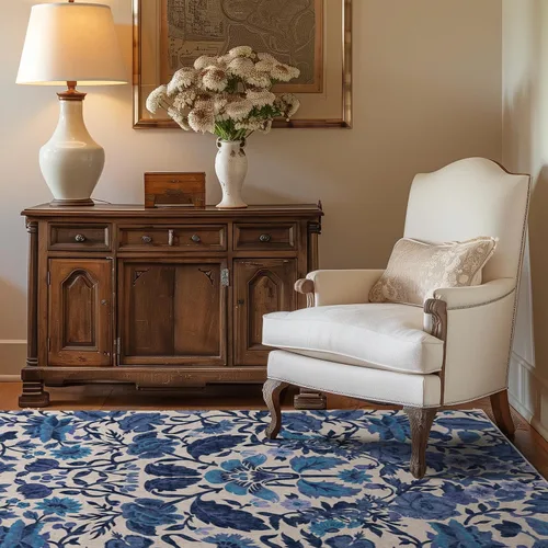 Miniatura 38 de EVERGRACE Alfombras de área para entrada, 2 x 3, de lana sintética, estilo bohemio, floral, para interiores y exteriores, alfombras pequeñas