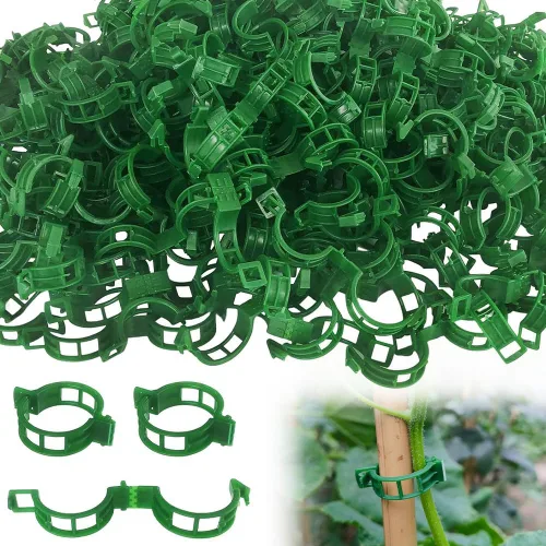 Clip de plástico seguro para plantas, clips de soporte reutilizables para plantas, clips de plástico para tomate para asegurar plantas trepadoras,