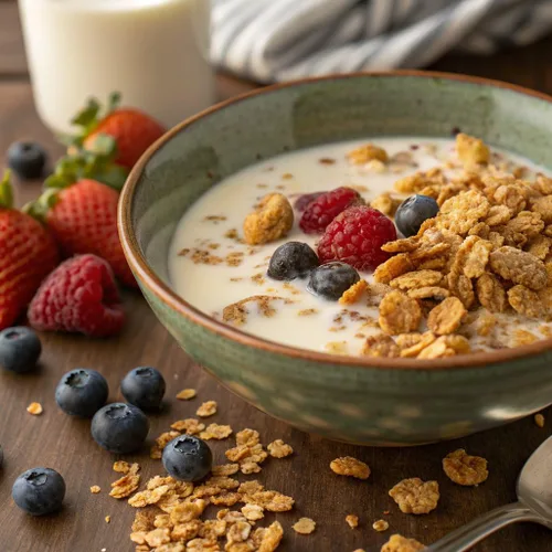 Miniatura 7 de Honey Bunches of Oats Cereal de vainilla, cereales para el desayuno con avena crujiente y racimos de granola, caja de 12 onzas