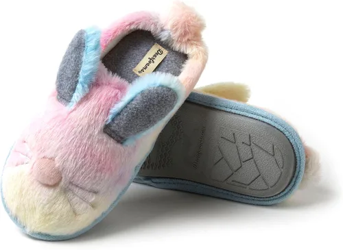 Miniatura 4 de Dearfoams Easter Basket Stuffers Gifts for Kids Family Matching Fuzzy Bunny Slippers