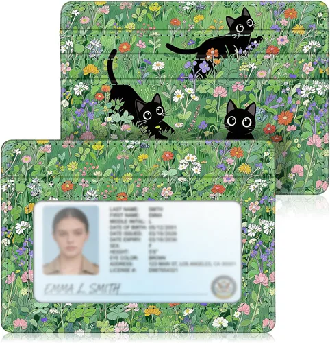 Miniatura 24 de Fintie Billetera delgada y minimalista para bolsillo frontal, con bloqueo RFID, tarjetero y ventana de identificación, para hombre o mujer