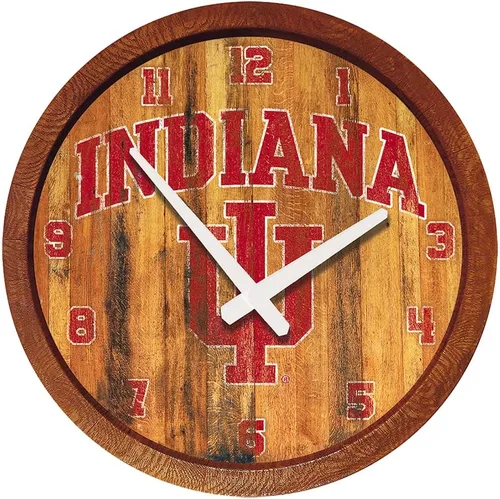 Miniatura 9 de The Fan-Brand NCAA Oklahoma Sooners: Reloj de pared con parte superior de barril de imitación para decoración de bar, decoración de fiesta