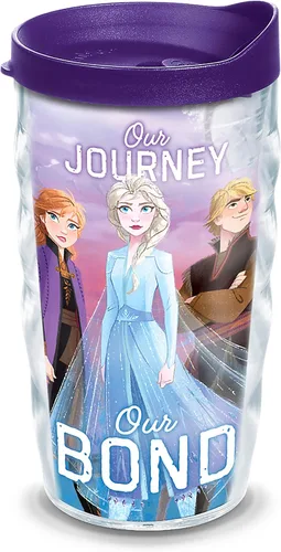 Tervis Vaso aislado de doble pared de Disney Frozen 2 Group Made in Estados Unidos mantiene las bebidas frías y calientes, 10 onzas, ondulado,