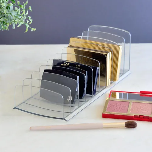 Miniatura 4 de Youngever Organizador de paleta de maquillaje de plástico grande, soporte para sombra de ojos transparente, organizador de paleta de cosméticos