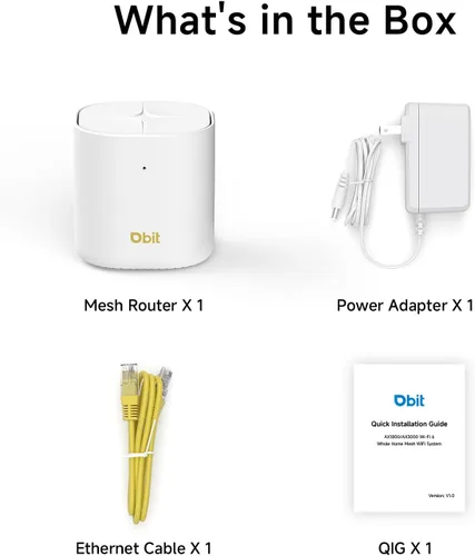 Miniatura 9 de DBIT AX1800 WiFi 6 Sistema Wi-Fi de malla para todo el hogar, cobertura de doble banda de hasta 2,100 pies cuadrados y 150 dispositivos, enrutador
