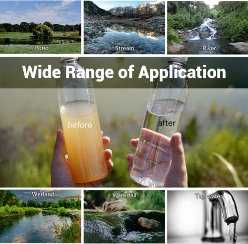 Miniatura 7 de Mini Filtro de Agua NatureNova Sistema Portátil de Filtración de Agua de Emergencia para Senderismo, Camping, Popote, Equipo de Supervivencia
