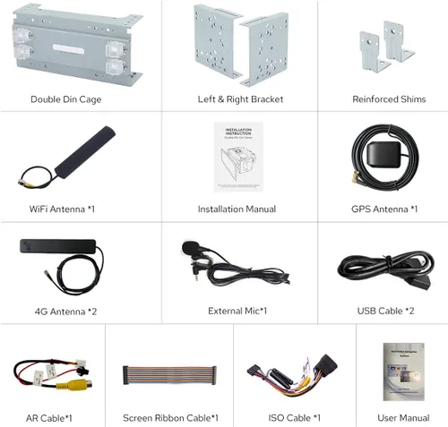 Miniatura 7 de JOYING Radio doble DIN estéreo de 9 pulgadas para automóvil con Apple Carplay y Android auto, Android 13 Unidad principal 4GB+64GB con enlace