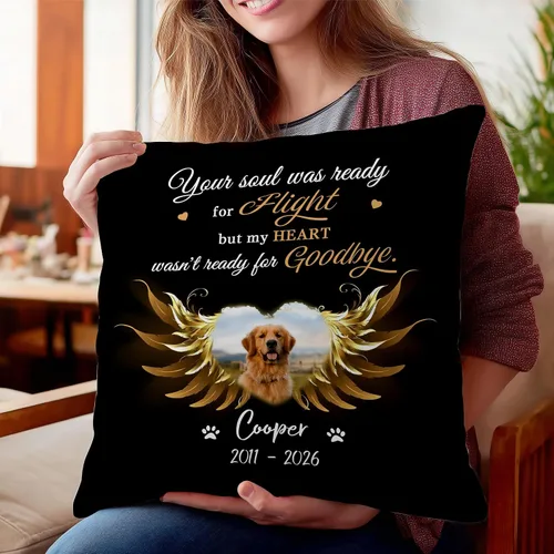 Miniatura 4 de Hyturtle Almohada personalizada conmemorativa de condolencia con inserción - 12"x12" impresa por ambas caras con nombre personalizado y foto