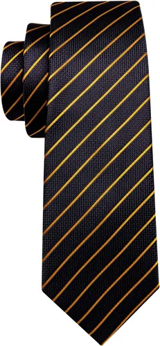Miniatura 40 de Barry.Wang Juego de corbatas para hombre, corbata de seda a rayas, tejido a cuadros, gemelos formales, negocios, boda