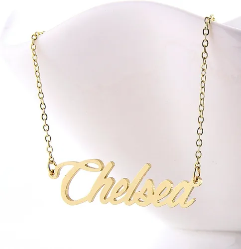 Miniatura 3 de HUAN XUN - Collar con nombre personalizado en plata dorada