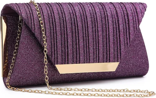 Miniatura 13 de Dasein - Bolsos de mano para mujer, para bodas, carteras para fiestas, bolsos de mano tipo clutch para cócteles, graduación, formales con strass