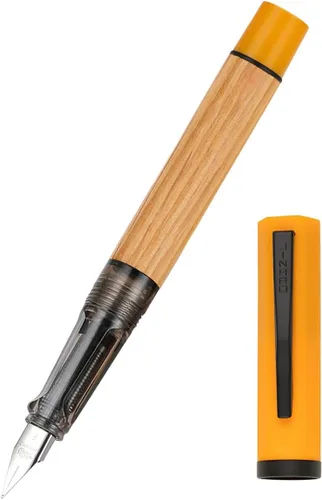 Miniatura 11 de Jinhao 58 - Pluma estilográfica de madera de roble natural hecha a mano, punta fina con tapa de rosca y convertidor de tinta, elegante regalo Verde