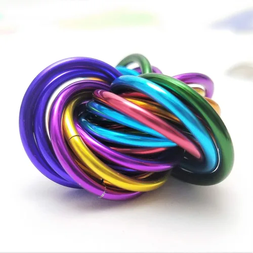 Miniatura 7 de Möbii - Pelota antiestrés (multicolor): silencioso Mobius TDAH, ansiedad, estimulante y alivio del estrés, herramienta para el hogar, viajes