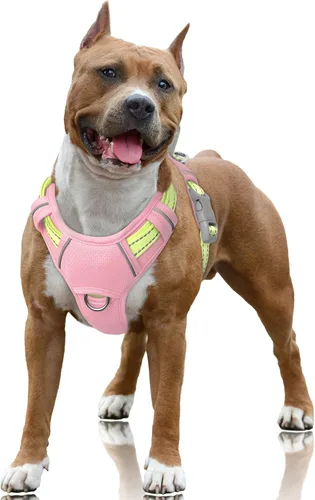 Miniatura 30 de BARKBAY Arnés para Perro Sin Tirones Talla Grande Arnés Reflectante para Perro con Clip Frontal y Asa de Control Fácil para Caminar Entrenar Correr