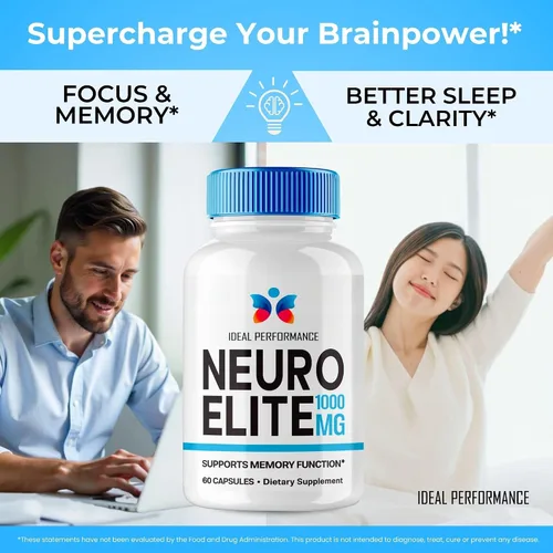 Miniatura 5 de Neuro Elite Capsules, pastillas oficiales de suplemento Neuro Elite para cerebro y memoria, píldoras nootrópicas avanzadas, apoyo para la salud
