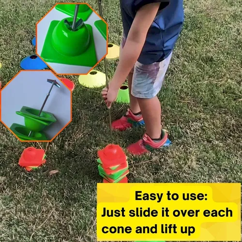 Miniatura 5 de Versatyle Easy Cone Pickup Stick Selector de cono retráctil superior para deportes, tráfico y conos al aire libre Funciona con la mayoría
