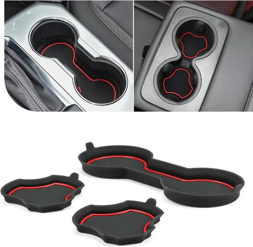 Miniatura 8 de Auovo Portavasos compatibles con accesorios Chevy Blazer 2019 2020 2021 2022 2023 2024 de silicona para decoración interior del automóvil